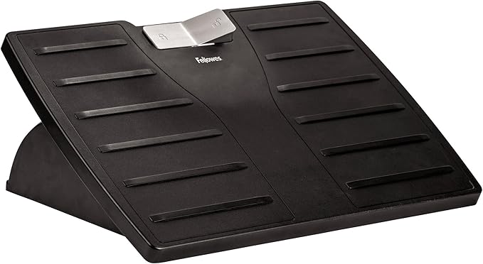 Fellowes Office Suites Metal Adjustable Foot Rest (8032201), Black, Metal