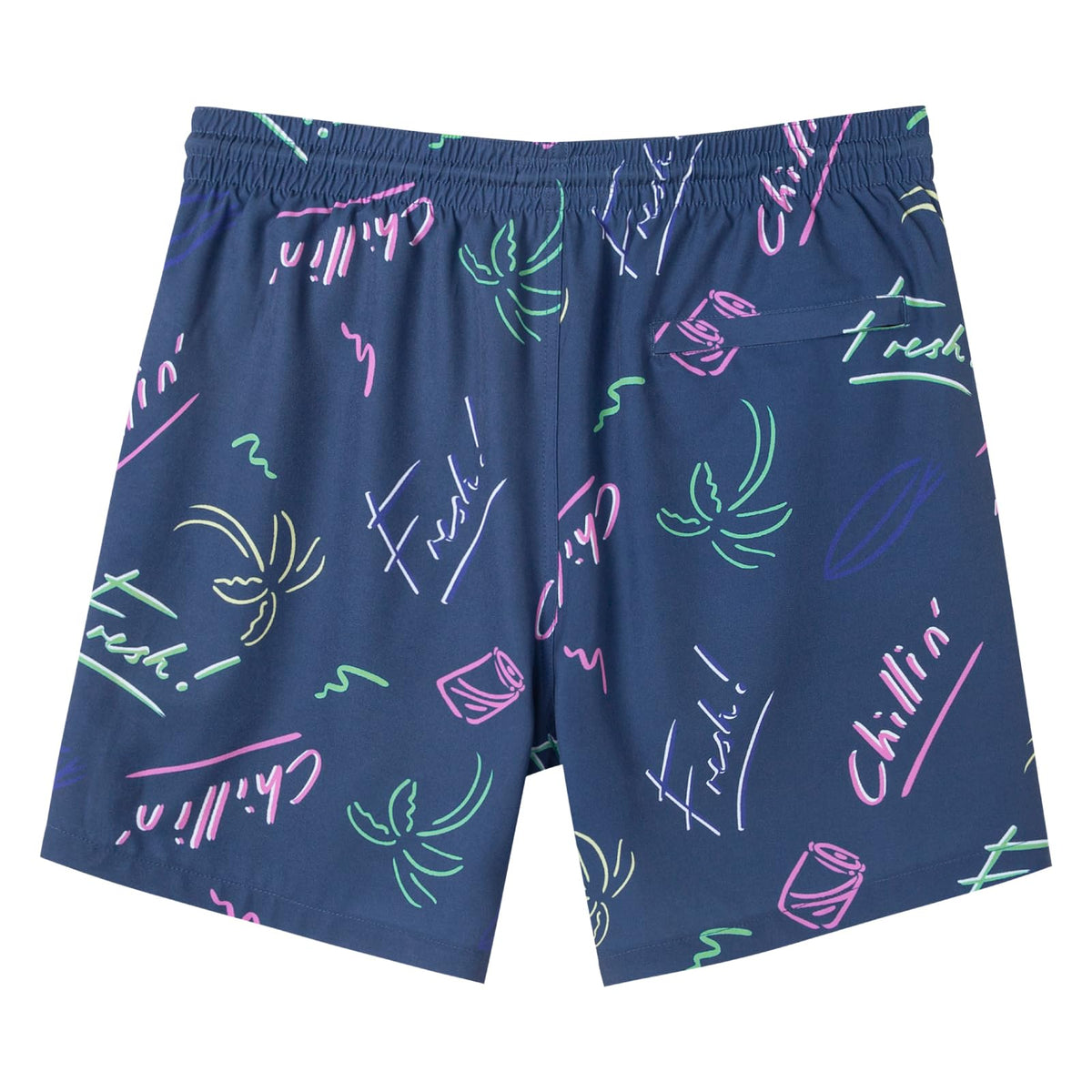 SURF CUZ Mens Swim Trunks with Compression Liner Quick Dry Swim Shorts 7" Swimming Trunks Stretch Bathing Suit 7 Inch,Mariner Doodles,L