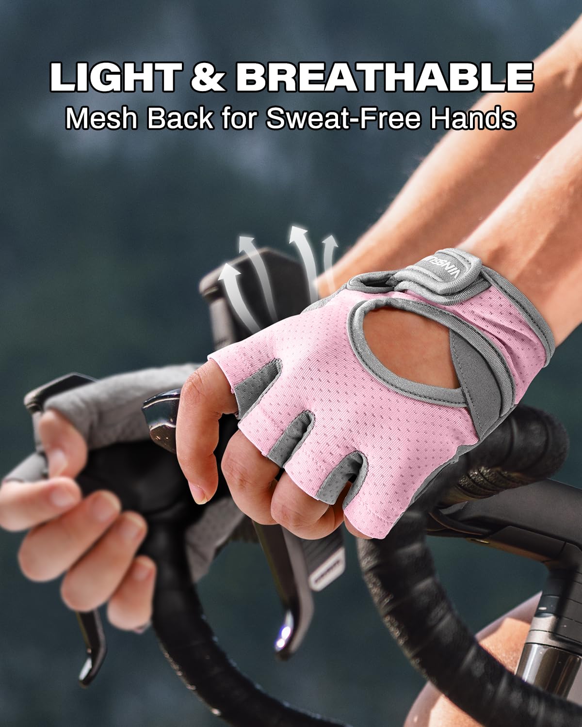 VINSGUIR Workout Gloves for Women and Men, Breathable Weight Lifting Gloves for Gym Exercise, Fitness, Training, and Cycling, with Excellent Grip and Cushion Pads