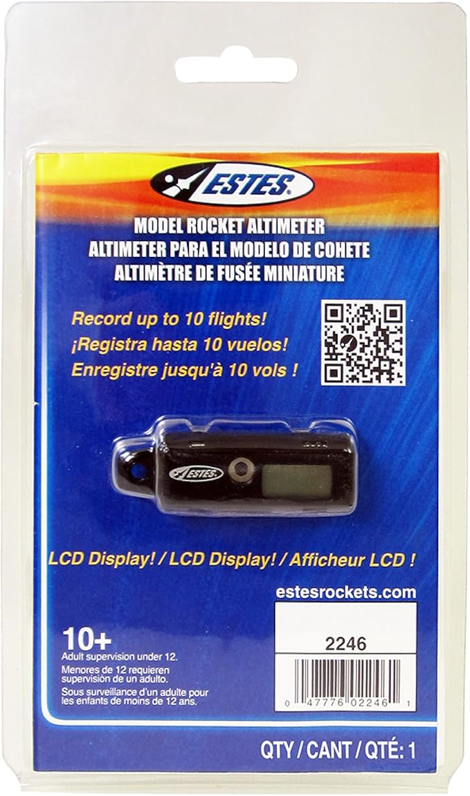 Estes 2246 Altimeter, Model Rocket Altitude-Measuring Device, Rocket Model Kit Accessories for Ages 10+