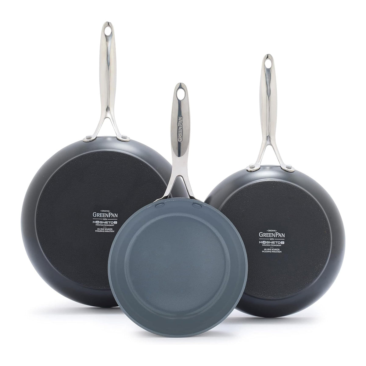 GreenPan Valencia Pro 2 Piece (10" & 12") Ceramic Nonstick Skillet Set