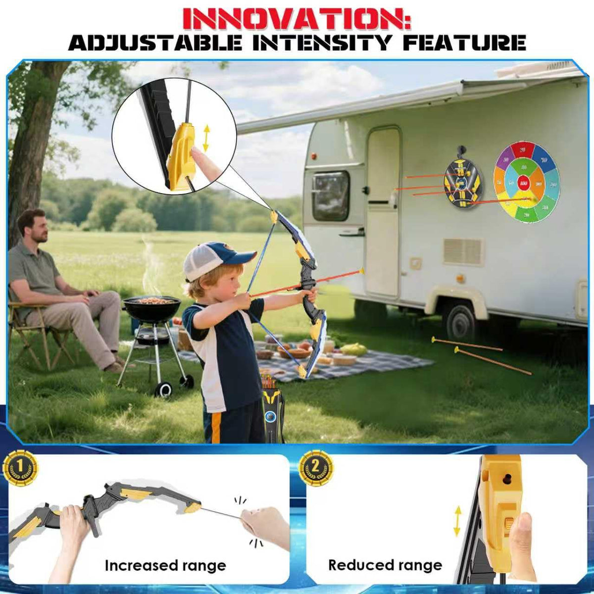 Kids Bow and Arrow Set LED Light Up Archery Set with 10 Suction Cup Arrows, 2 Archery Targets Indoor Outdoor Games for Kids Ages 4-8 8-12 Birthday Gifts Toys for 5 6 7 8 9 10 11 12 Year Old Boys Girls