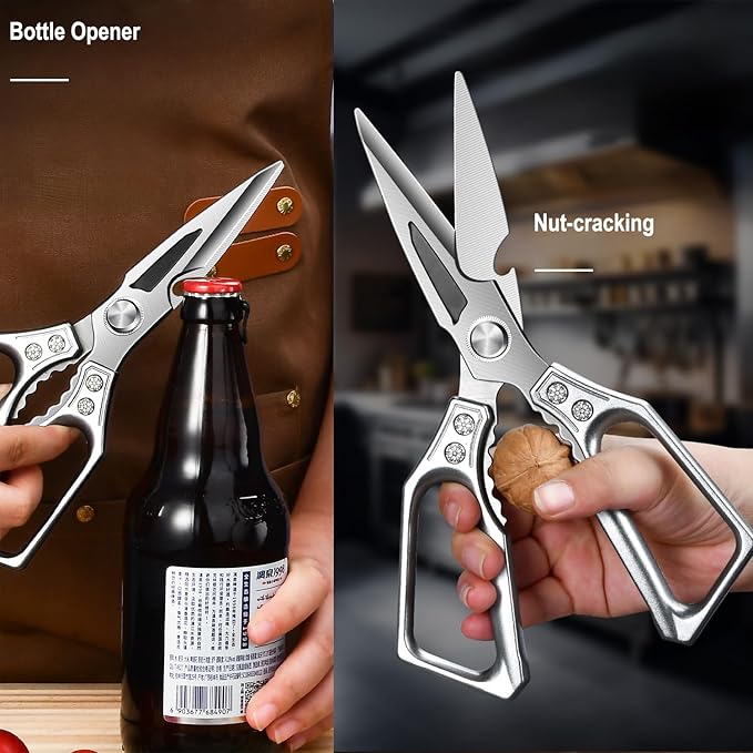 TUOLEWE Heavy Duty Kitchen Scissors - 3.0mm Thickened Blades