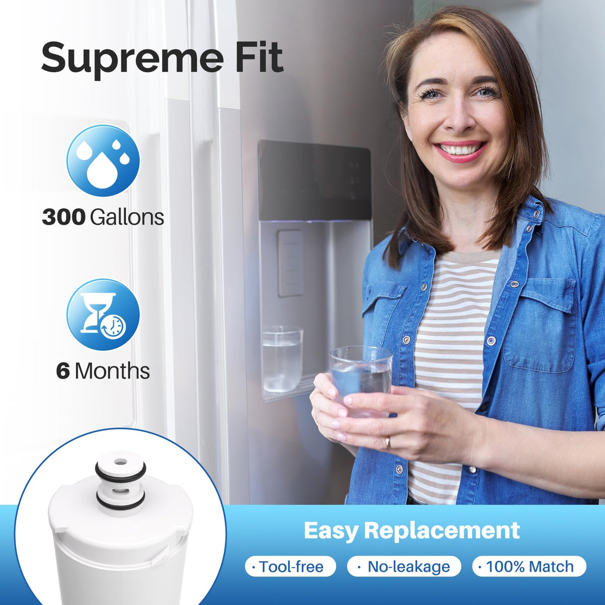 ICEPURE CS-52 Refrigerator Water Filter, Compatible with Bosch 640565, Whirlpool WHKF-R-PLUS, EVOLFLTR10, Cuno CS-52, CS-51, CS-450, CS-451, CS-452, CS-512, 5553629, 5586605, W1085590, 3PACK