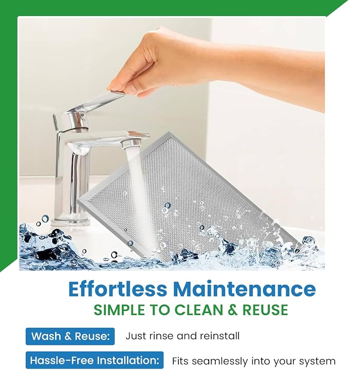 Filter Everything Washable Aluminum Air Filter – 20 x 25 x 1 7/8 – Permanent