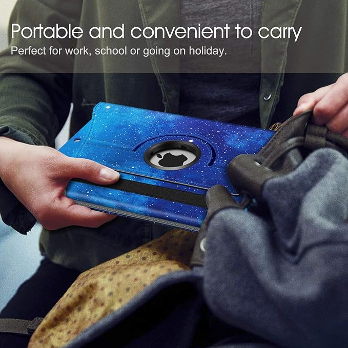 Fintie Rotating Case for iPad Air (3rd Gen) 10.5" 2019 / iPad Pro 10.5" 2017 with Built-in Pencil Holder - 360 Degree Rotating Stand Protective Cover, Auto Sleep/Wake (Starry Sky)