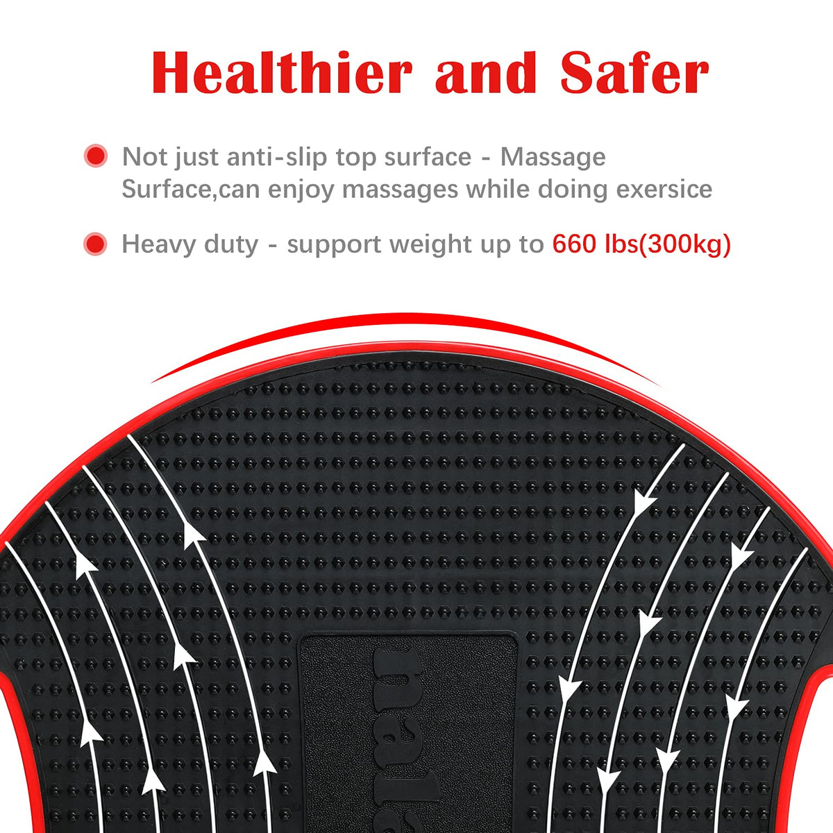 NALANDA Wobble Balance Board, Core Trainer for Balance Training and Exercising, Healthy Material Non-Skid TPE Bump Surface, Stability Board for Kids and Adults Black