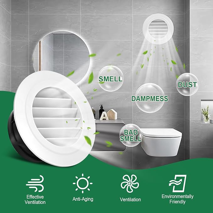 Soffit Vents 6 Inch, Round Exhaust Air Vent Cover