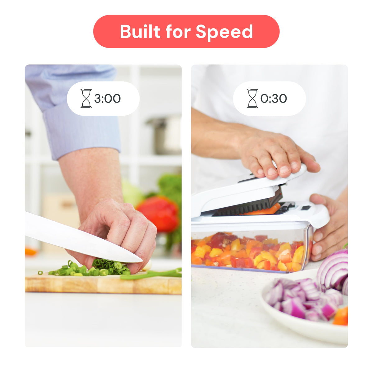 Fullstar Pro Original Vegetable Chopper - Chopper and Spiralizer - Food Chopper with Container, Fruit Cutter, Onion Dicer - All-in-One Prep Tool - Kitchen Gadgets and Gifts (4 in 1, White)
