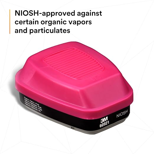 3M 60921 P100 Respirator Cartridge/Filter, NIOSH Approved, 1 Pair, Helps