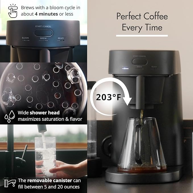 Ratio Four Series 2 Drip Coffee Maker, 5-Cup, Removable Water Tank