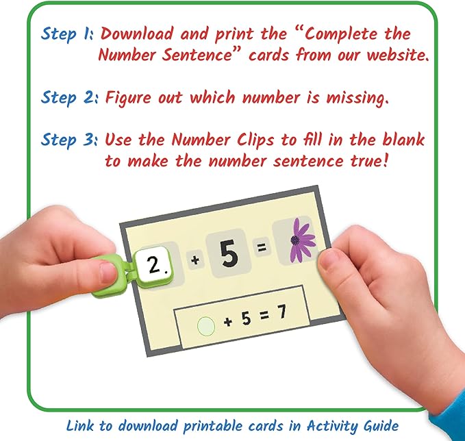 hand2mind Learn My Letters and Numbers Fine Motor Clips Bundle - Alphabet and Math Activities for Toddlers