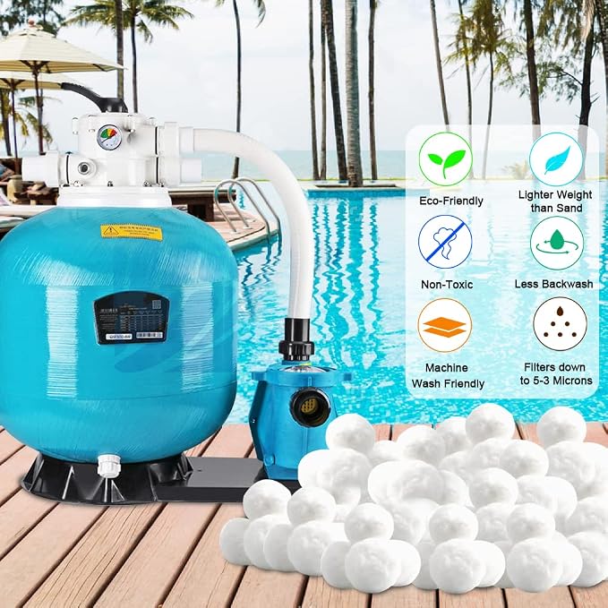 3.1 Lbs Pool Filter Balls Eco-Friendly Fiber Filter Media