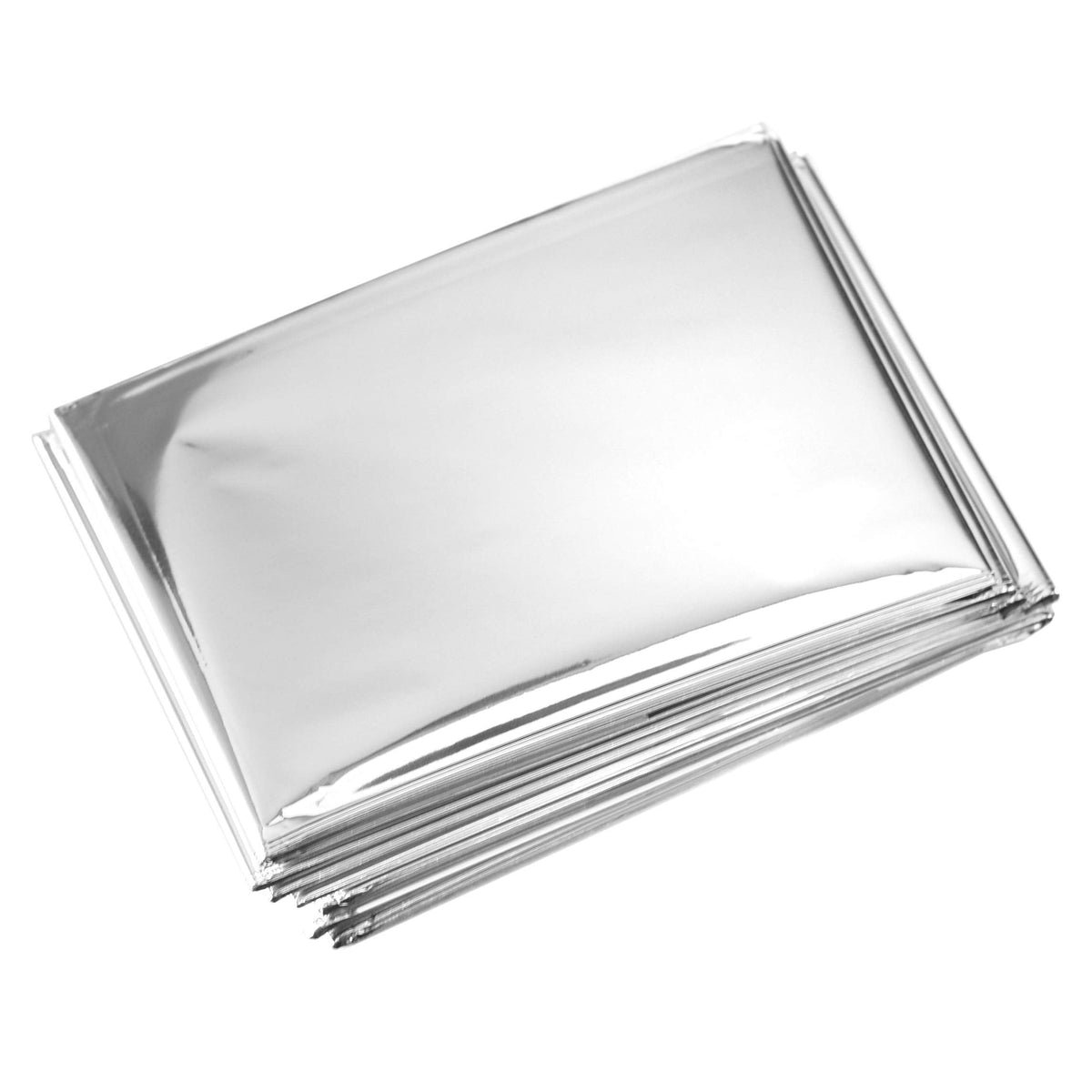 Primacare HB-10 Emergency Mylar Thermal Blankets – 10 Pack, 84" x 52", Silver – Reflective, Waterproof, Retains 90% Body Heat – for Survival, First Aid, Outdoors, Camping, EMS
