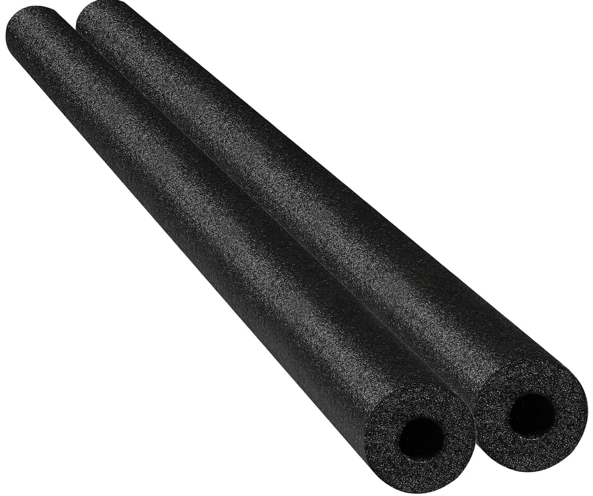 2-Pack Black Floating Pool Noodles Foam Tube 2-Pack, Thick Hollow Noodles for Floating in The Swimming Pool, 52" Inches Long