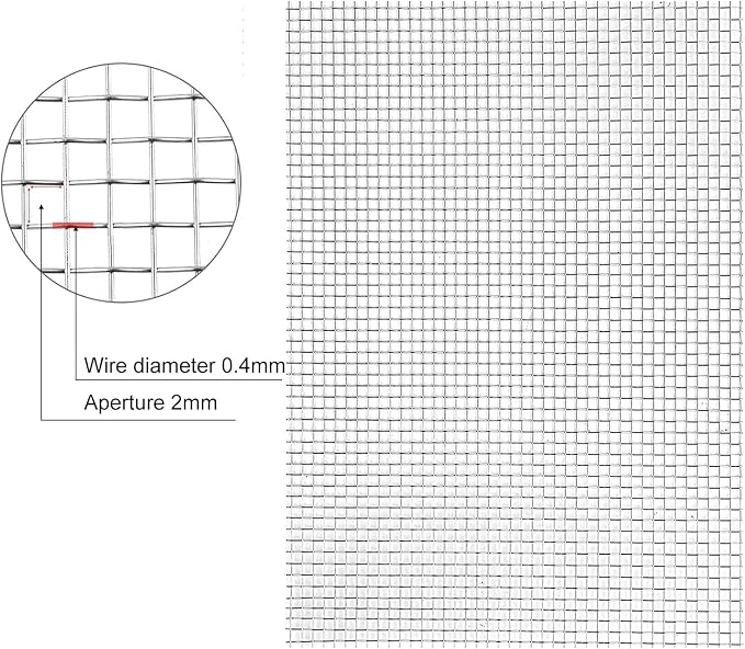 Stainless Steel Woven Wire Mesh 304 Stainless Steel Mesh Sheet, Heat-Resistant