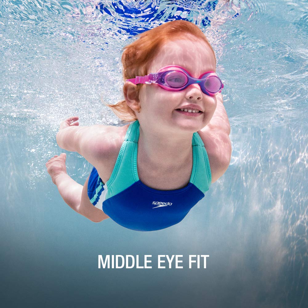 Speedo Unisex-Child Swim Goggles Skoogle Ages 3-8, BLACK BLUE/JADE/EMERALD, One Size