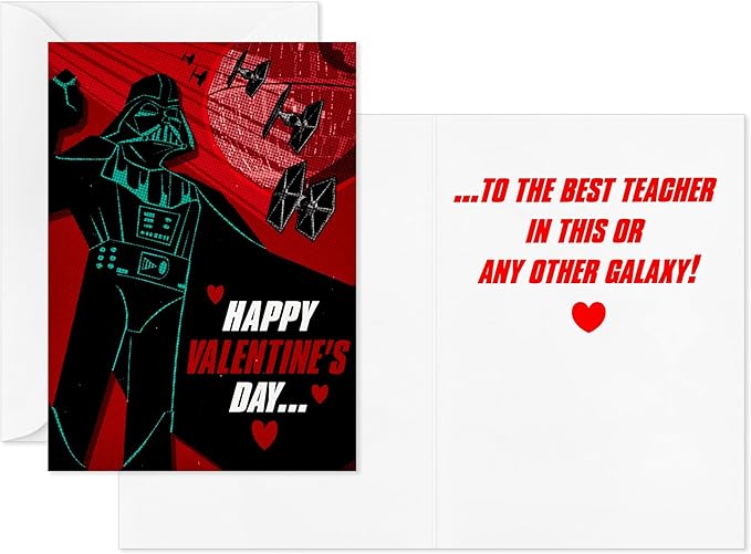 Hallmark Star Wars Valentines Day Cards for Kids School Classroom Exchange and Mailbox with Light and Sound