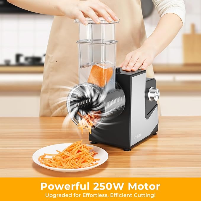 FITNATE Electric Cheese Grater, 250W