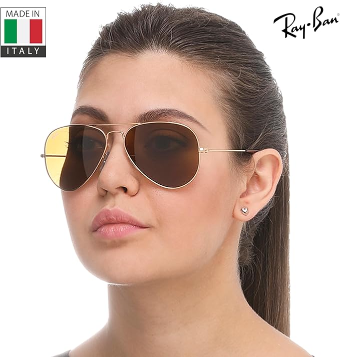 Ray-Ban RB3025 AVIATOR GRADIENT Pilot Shaped Sunglasses for Men & Women with Official RAYBAN Eyewear Kit