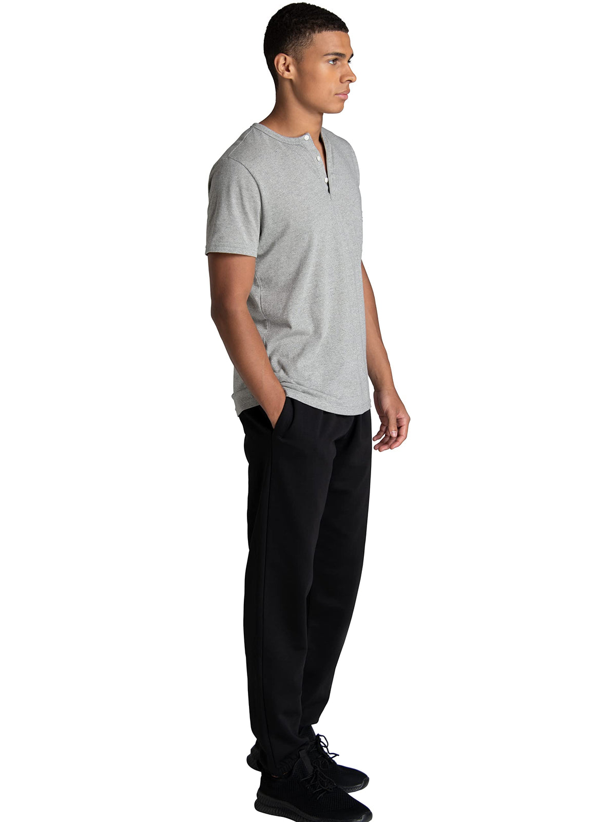 Fruit of the Loom Men's Crafted Comfort Fleece Sweatshirts, Hoodies, & Sweatpants, Super Soft Cotton Blend, Sweatpants - Black, X-Large