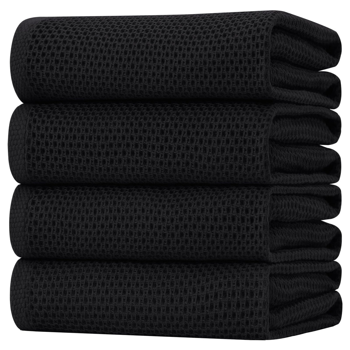 Homaxy 100% Cotton Waffle Weave Kitchen Dish Cloths, Ultra Soft Absorbent Quick Drying Dish Towels, 12 x 12 Inches — 20 X 28 - 4 Pack