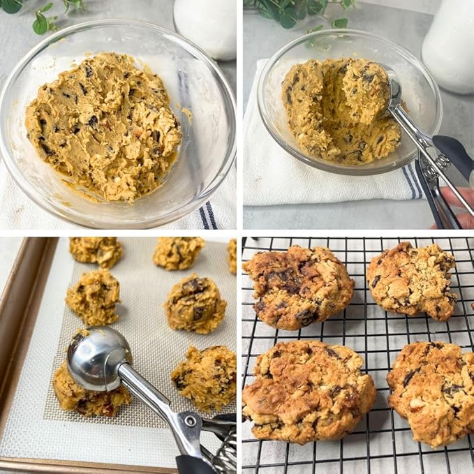 Cookie Scoop Set of 3 IceCream Scoop Set Stainless Steel Cookie Dough Scoop