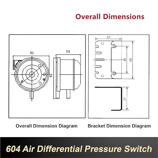 1pcs 604 Micro Differential Pressure Switch