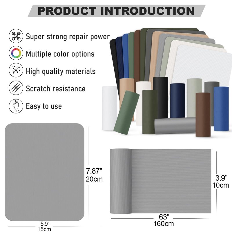 OAZ 3.9 x 63 inch Nylon Repair Patches Nylon Fabric Patch Self-Adhesive Fabric Repair Tape Waterproof Lightweight Outdoor Gear Patch Kit for Down Jacket Clothing Tent Bag (Royal Blue)