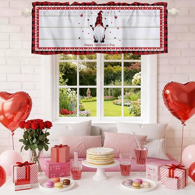 Valentine's Day Valance Curtains