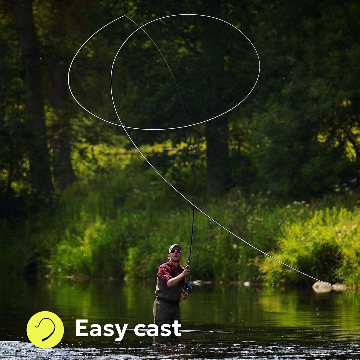 SF Hi-Viz Fly Fishing Sinking Tip Weight Forward Taper Floating Fly Line Sinking Line for Freshwater 100FT IPS5 WF6F/S Fluorescent Yellow&Black