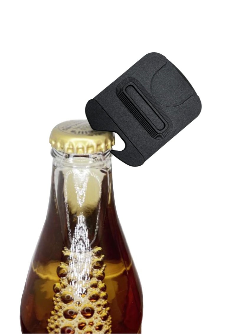 CNC Machined Aluminum Replacement Slider for Yeti MagSlider Lid – Bottle Opener & Pull Tab Lifter – Durable Hard Anodized Metal Slider Compatible with Yeti Rambler Tumblers (Black)