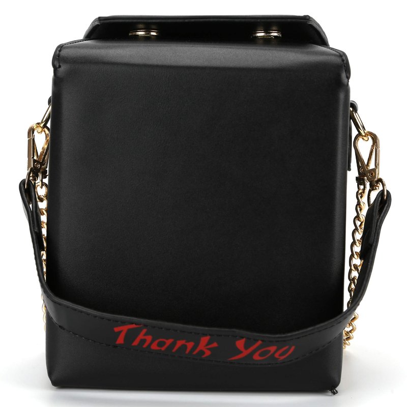 QiMing Tower Print Crossbody Shoulder Bag,Pu Chinese Takeout Box Totes Purse for Women