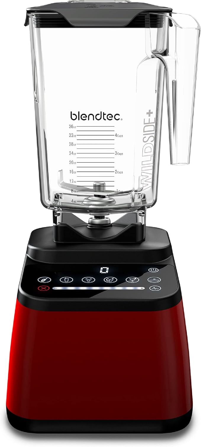 Blendtec Designer 650 Series Blender (Red) & 90oz* WildSide+ Jar