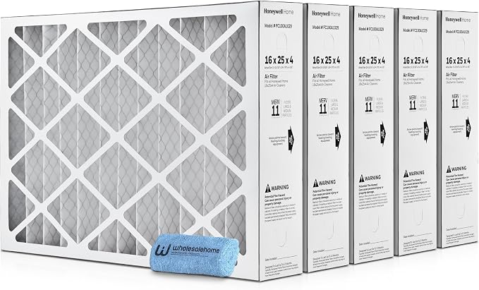 16x25x4 Air Filter Replacement MERV 11, FC100A1029 Pleated HVAC AC Furnace