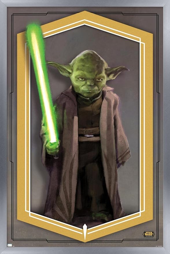Trends International Star Wars: The High Republic - Yoda Wall Poster, 22.375" x 34", Silver Framed Version