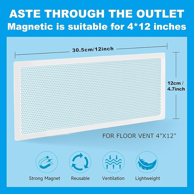 4 PCS White Magnetic Vent Covers