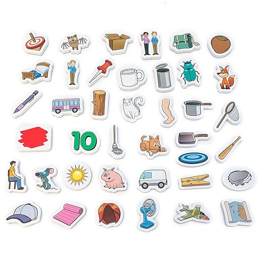 Junior Learning Rainbow CVC Objects Magnetic Foam Set, 40 Pieces, Ages 4-5, Phonics, Pre K-K