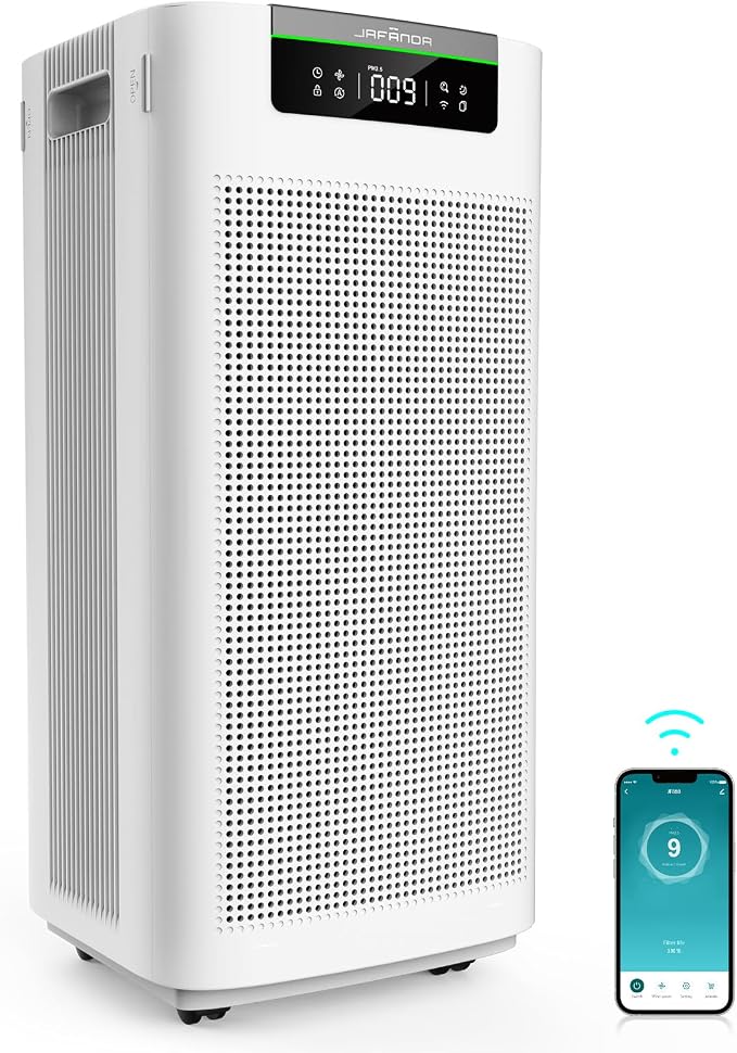 Jafända Air Purifier for Home Large Room 3800 ft², APP & Alexa, Ture HEPA
