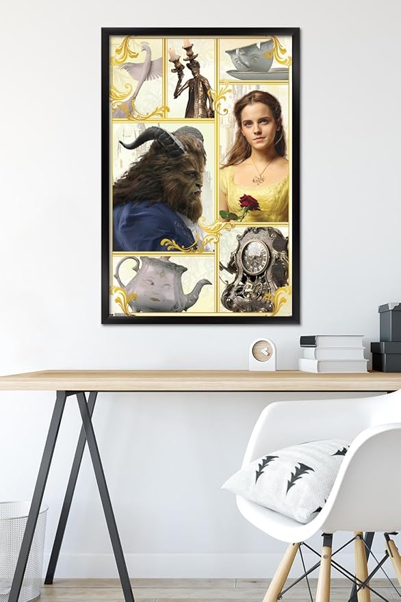 Trends International Disney Beauty And The Beast - Group Wall Poster, 22.375" x 34", Black Framed Version
