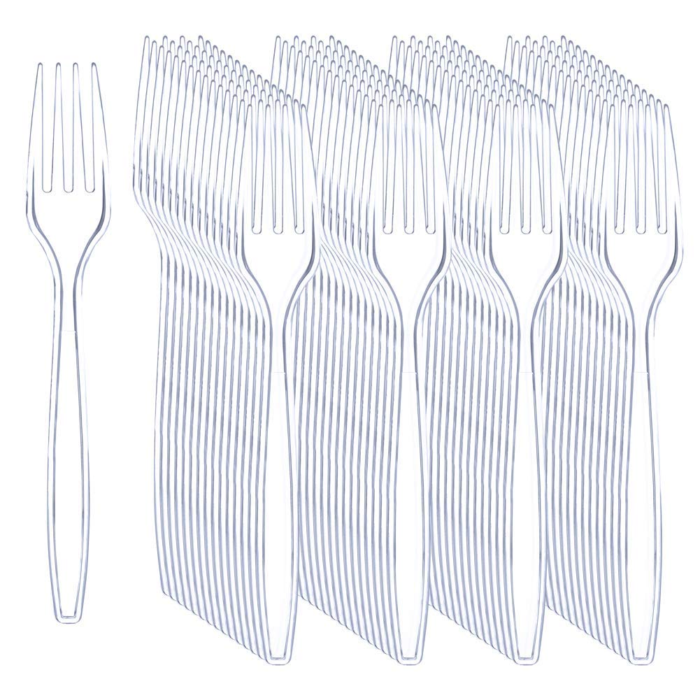 Liacere 360 Pieces Clear Plastic Spoons - Heavyweight Disposable Spoons-6.7inch Heavy Duty clear Cutlery - Plastic Utensils - Perfect for Chrismas Parties and Restaurants for Spring
