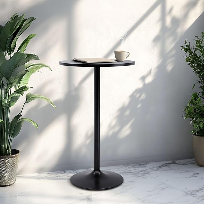 FDW Bistro Pub Table 40 Inch Height Cocktail Table Round Bistro Bar Table for Home and Kitchen Dining
