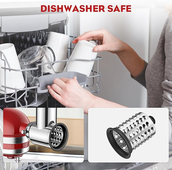 Slicer Shredder Attachment for Kitchenaid Stnad Mixer, Stainless Steel