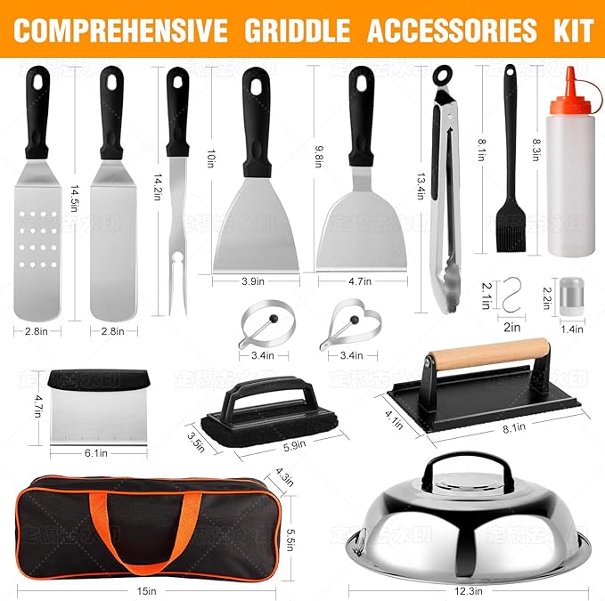 Jardeasy 29-Piece Grill Tools Set, Heavy Duty Stainless Steel BBQ Accessories for Outdoor BBQ & Camping