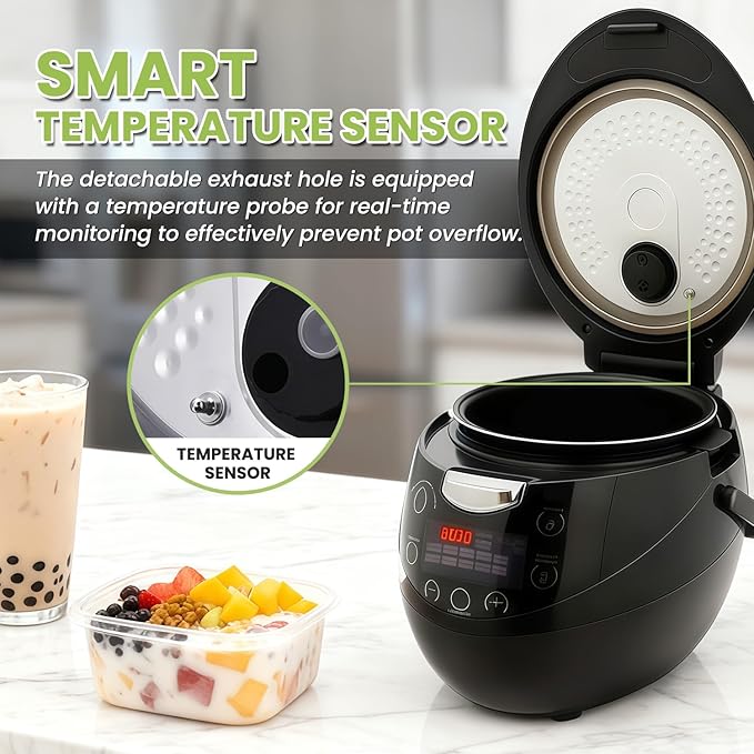 YIRCELOM 6L Boba Cooker Commercial, Automatic Boba Maker Machine