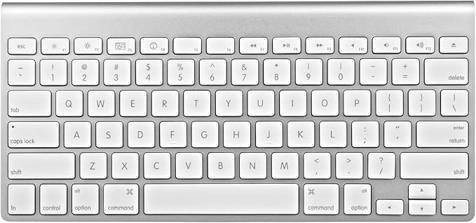 Apple Wireless Keyboard with Bluetooth - Silver (Renewed)