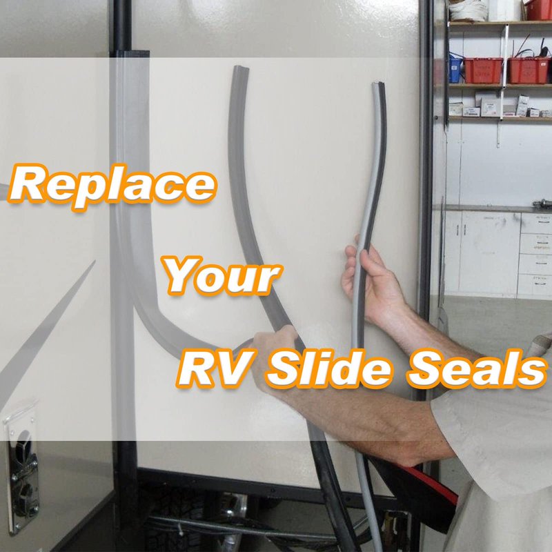 RV Slide Out Seal 1 * 15/16 Inch * 35' D-Seal Wiper Weather Stripping 018-312-EKD Replacement for RV Camper Slideout System Black Rubber
