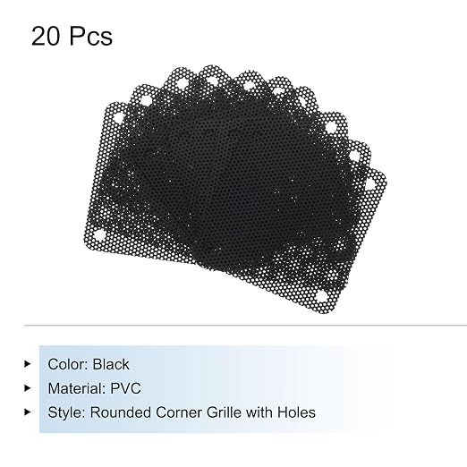 MECCANIXITY 20PCS PC Dust Filter, 50mmx50mm PVC Computer Case Cooler Dustproof