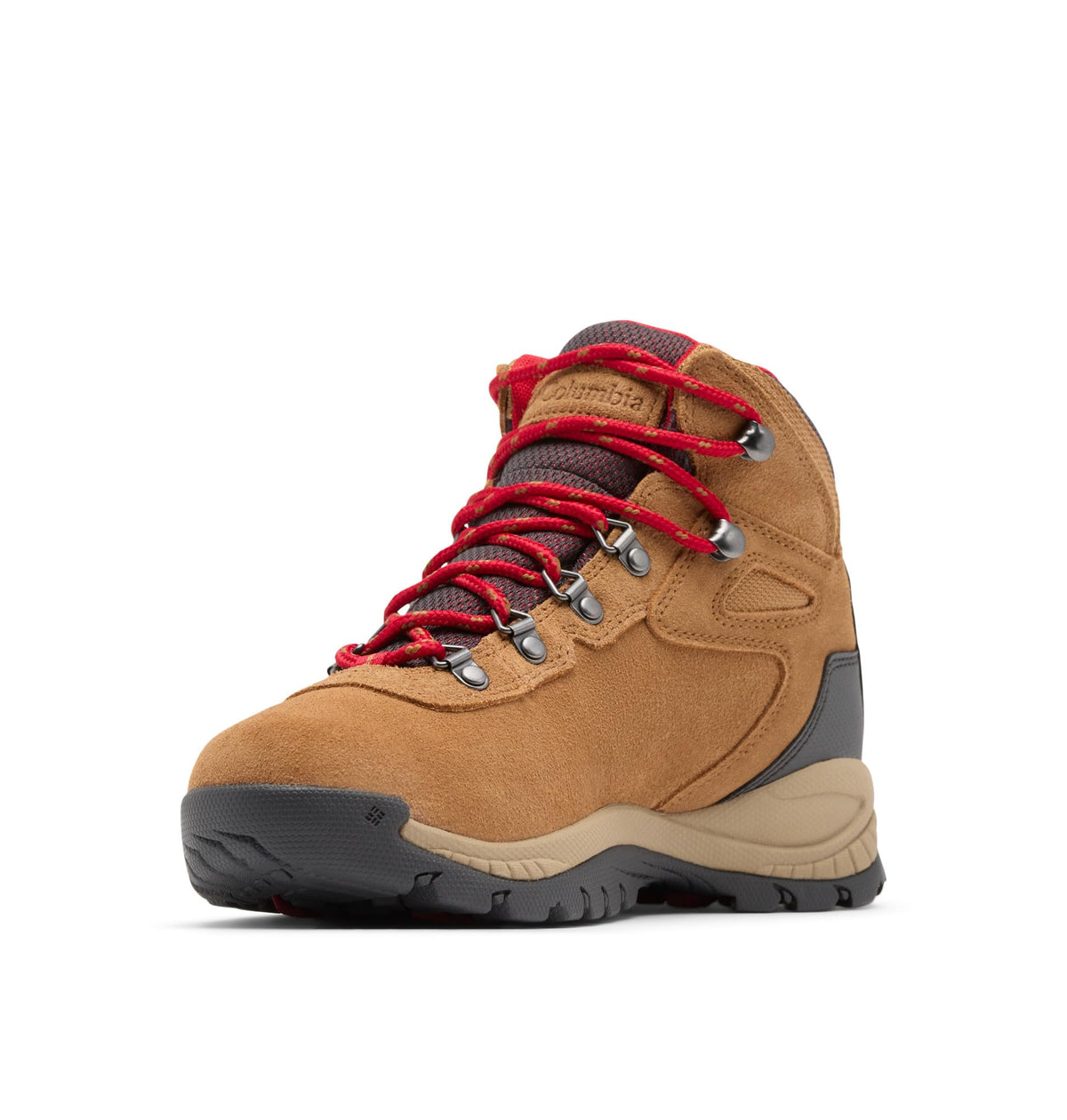 Columbia Womens Newton Ridge Plus Waterproof Amped, Elk/Mountain Red, 5.5