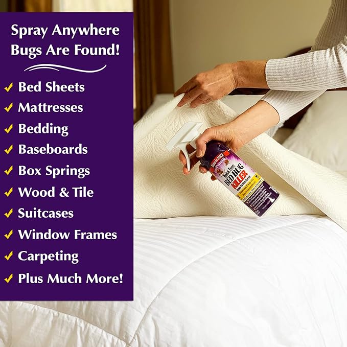 Nature’s MACE Bed Bug Killer 32 oz, Kill BedBugs Treatment, Mites, Eggs, Easy, Do-It-Yourself, Professional Bed Bug Spray, at-Home Solution, Mattress, Non-Toxic, Child & Pet Safe, Stain & Odor Free